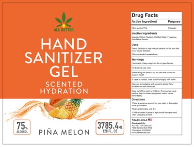 Hand Sanitizer (Pina Melon 1gallon)